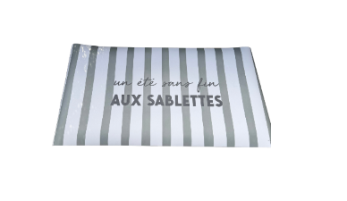TAPIS VINYLE "Un été sans fin aux Sablettes" blanc - 66 x 132 cm