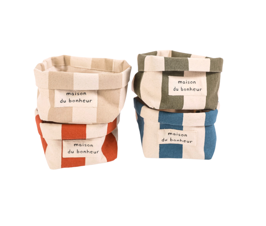 PANIER RAYÉ - 4 couleurs