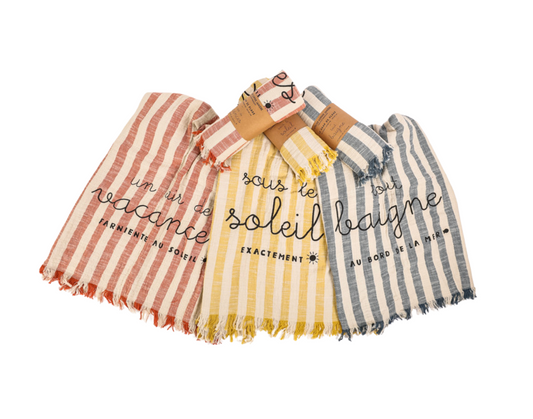 FOUTA RAYÉE - 3 couleurs