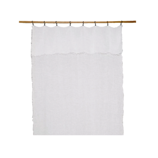 RIDEAUX EN LIN - Blanc