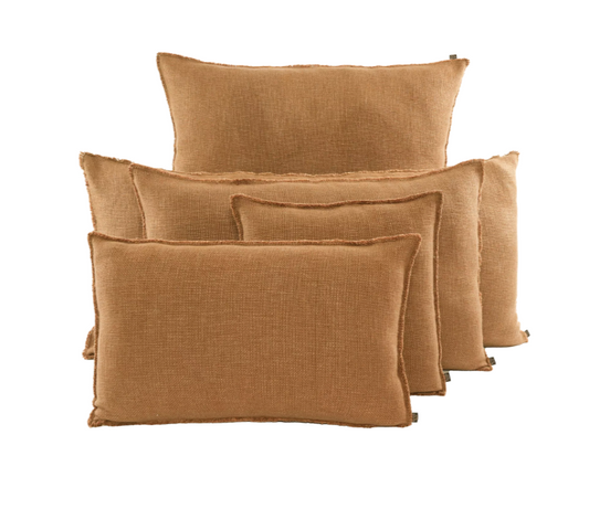 HOUSSE DE COUSSIN COTON CAMEL