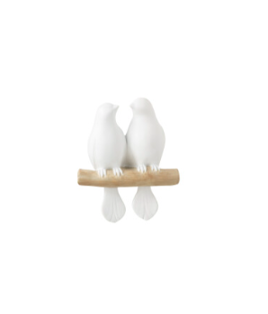 COUPLE OISEAUX SUR BRANCHE