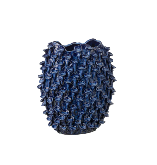 VASE BLEU ECAILS