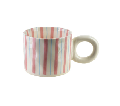 TASSE RAYÉE - Rose et bleue
