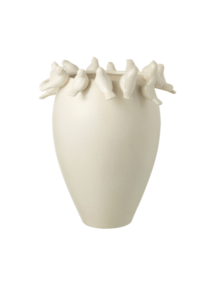 GRAND VASE OISEAUX