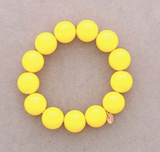 BRACELET BOULES - Jaune