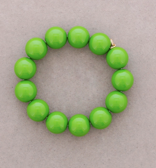 BRACELET BOULES - Vert
