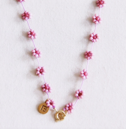COLLIER MARGUERITE - Rose clair