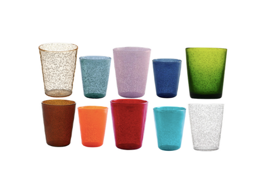 VERRE PLASTIQUE - 10 couleurs