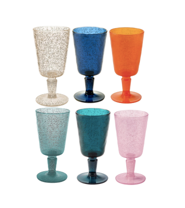 VERRE A VIN PLASTIQUE - 6 couleurs