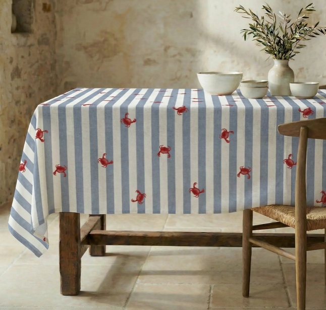 NAPPE ANTI-TACHE - Rayé / Crabe - 3 tailles