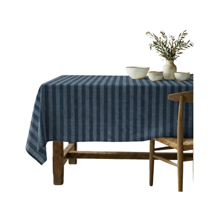 NAPPE ANTI-TACHE - Rayée bleue - 250x155 cm
