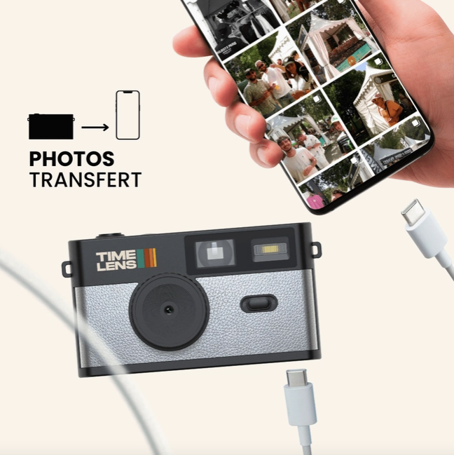 APPAREIL PHOTO NUMÉRIQUE (TIMELENS) - Argent