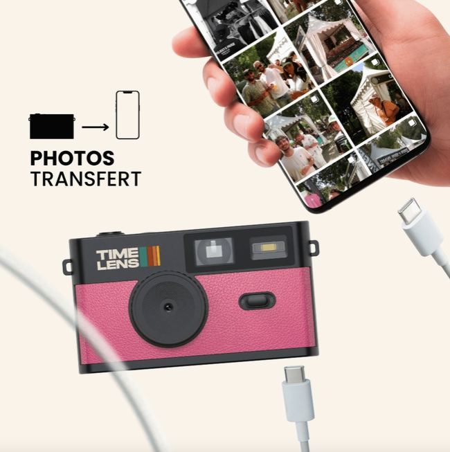 APPAREIL PHOTO NUMÉRIQUE (TIMELENS) - Rose