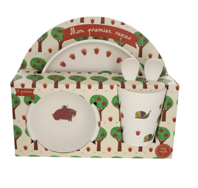 SET ASSIETTE COUVERT - FORET