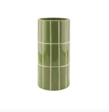 VASE CARRELAGE - Kaki
