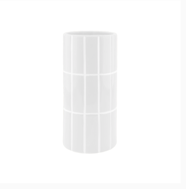 VASE CARRELAGE - Blanc