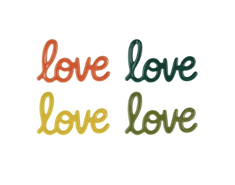 DESSOUS DE PLAT "LOVE" - 4 couleurs