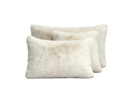 HOUSSE COUSSIN FOURRURE - Blanche