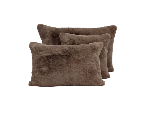 HOUSSE COUSSIN FOURRURE - Chataigne