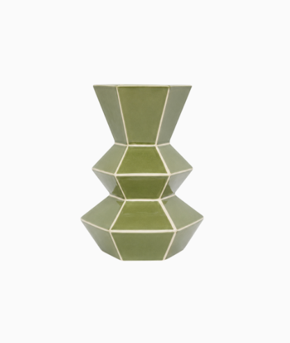 VASE GÉOMÉTRIQUE - Vert - PM
