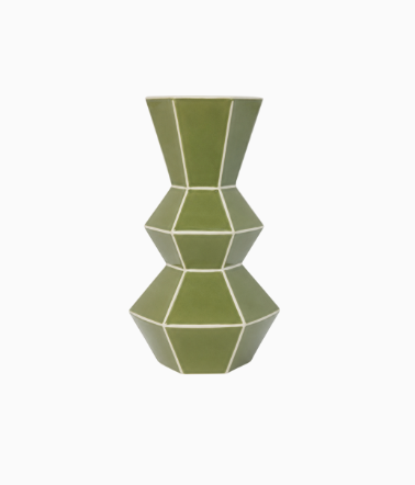 VASE GÉOMÉTRIQUE - Vert - MM