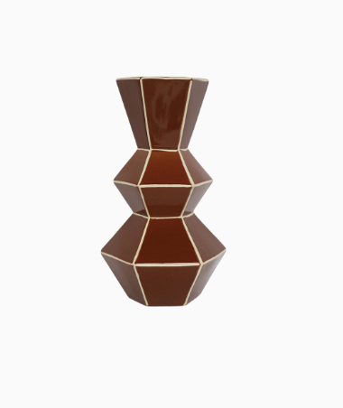 VASE GÉOMÉTRIQUE - Terracotta - MM