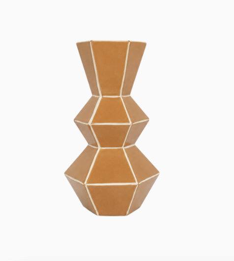 VASE GÉOMÉTRIQUE - Camel - GM