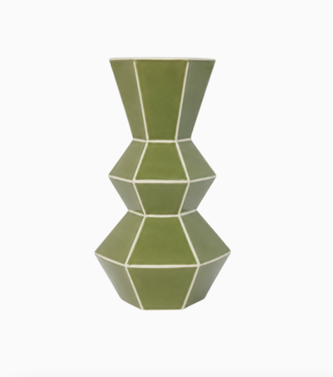 VASE GÉOMÉTRIQUE - Vert - GM
