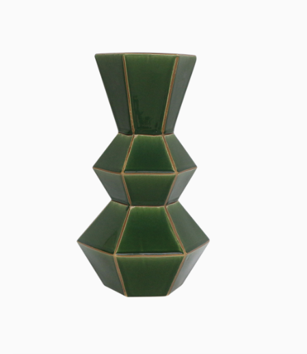VASE GÉOMÉTRIQUE - Kaki - GM