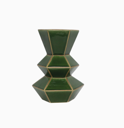 VASE GÉOMÉTRIQUE - Kaki - PM