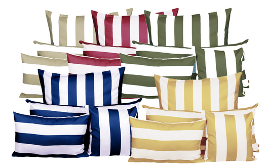 HOUSSE COUSSIN EXTERIEUR À RAYURES - 4 couleurs