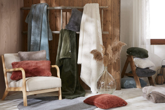 COUSSIN FAUSSE FOURRURE - Terracotta