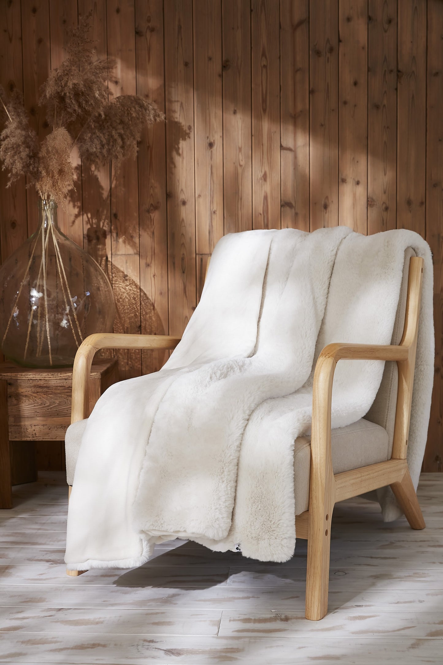 PLAID FAUSSE FOURRURE - Blanc