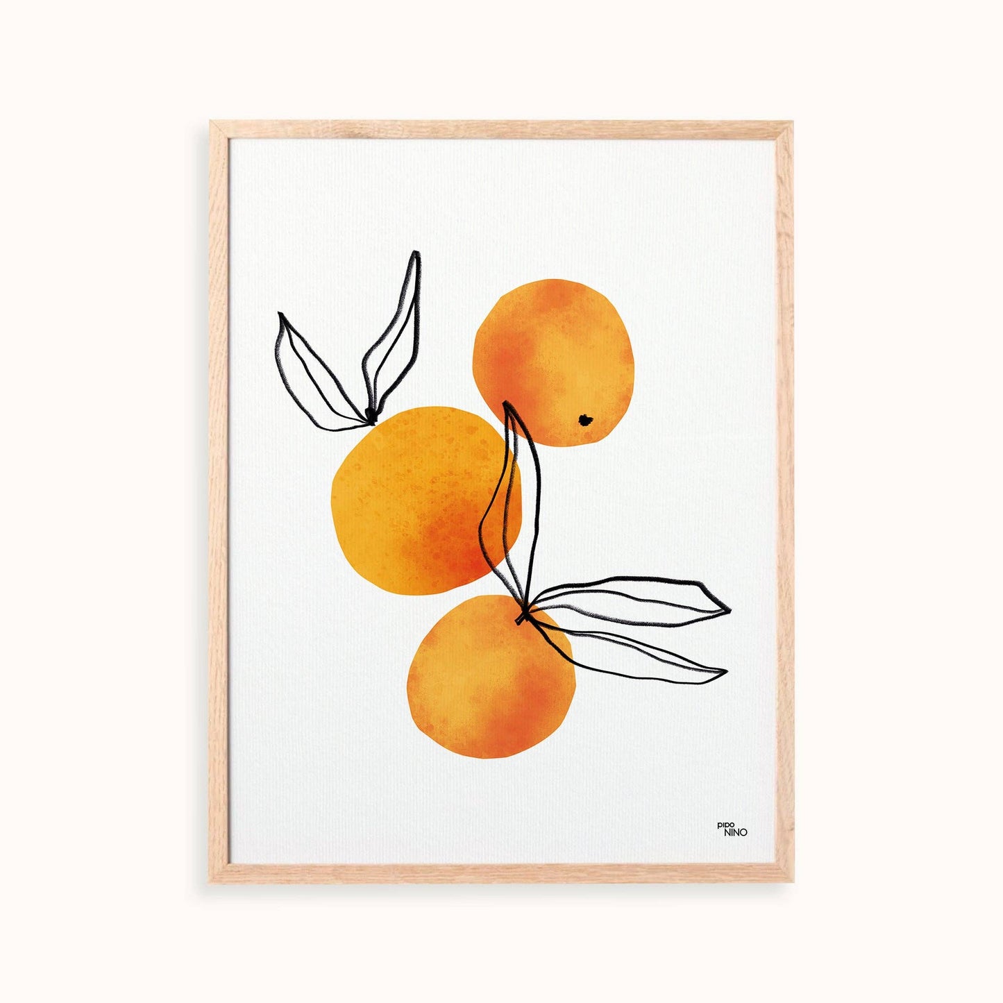Affiche Fruit clémentine orange
