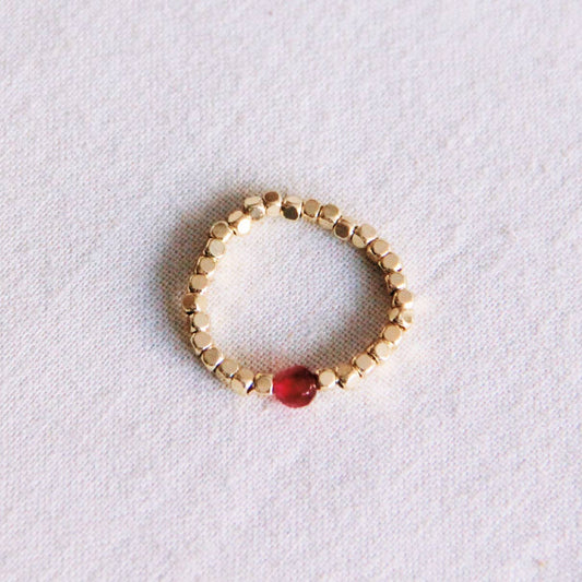 BAGUE ÉLASTIQUE - Pierre naturelle