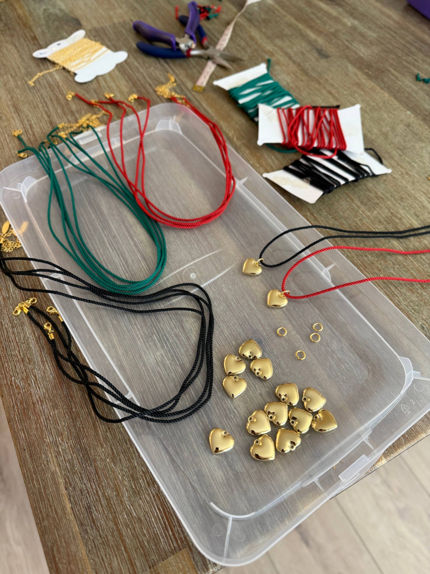 COLLIER COEUR ORANGE