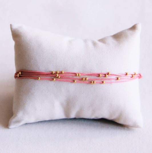 BRACELET EN PERLES - rose