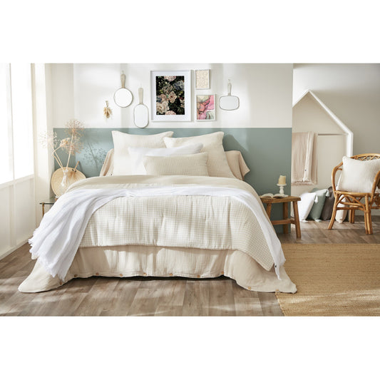 BOUT DE LIT VICHY - Beige