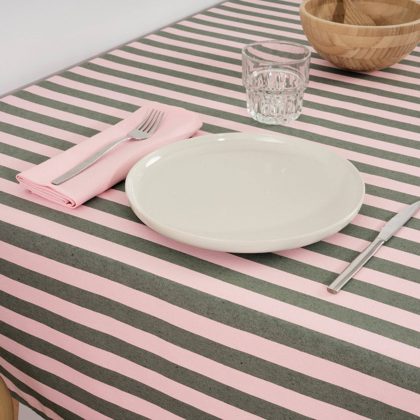 NAPPE Hydrofuge - Rayures roses et vertes