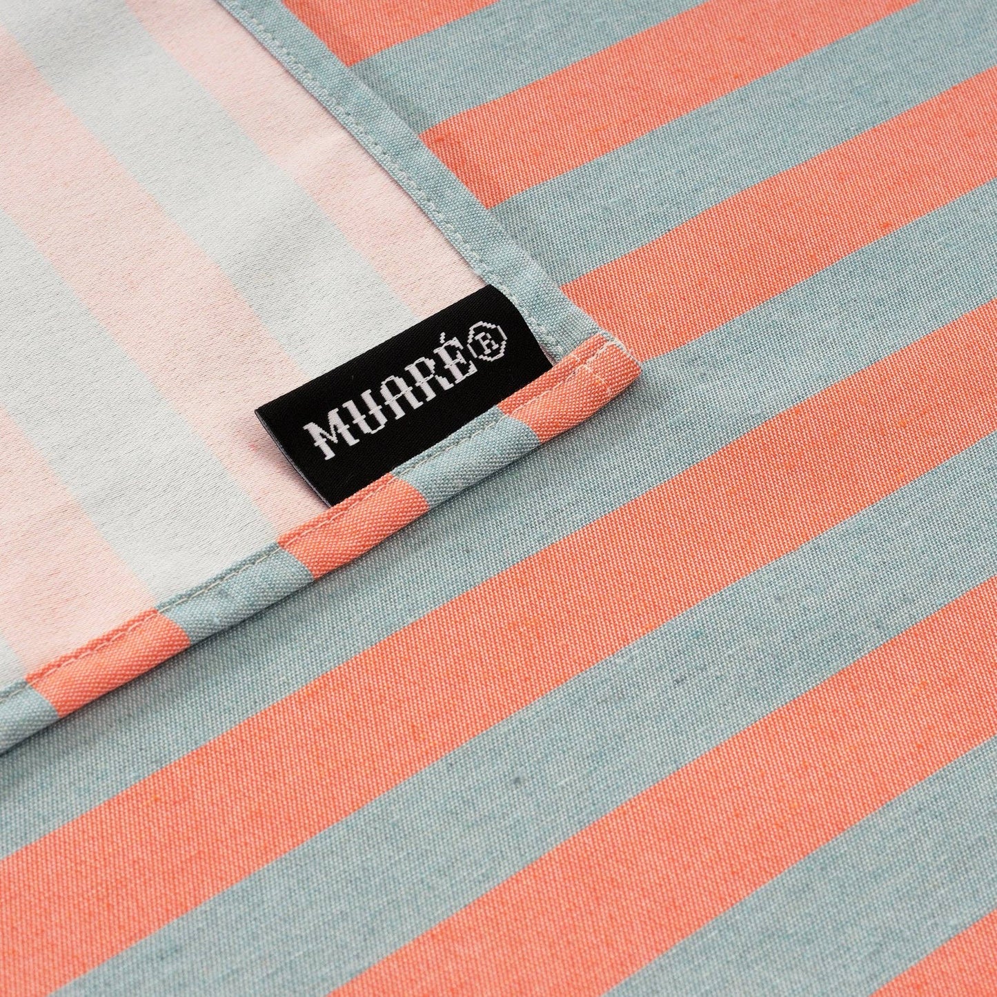 NAPPE hydrofuge - Rayures oranges et bleues -