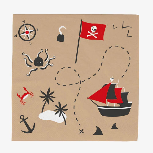 Serviettes - pirate