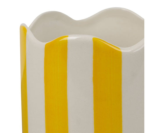 POT RAYÉ JAUNE