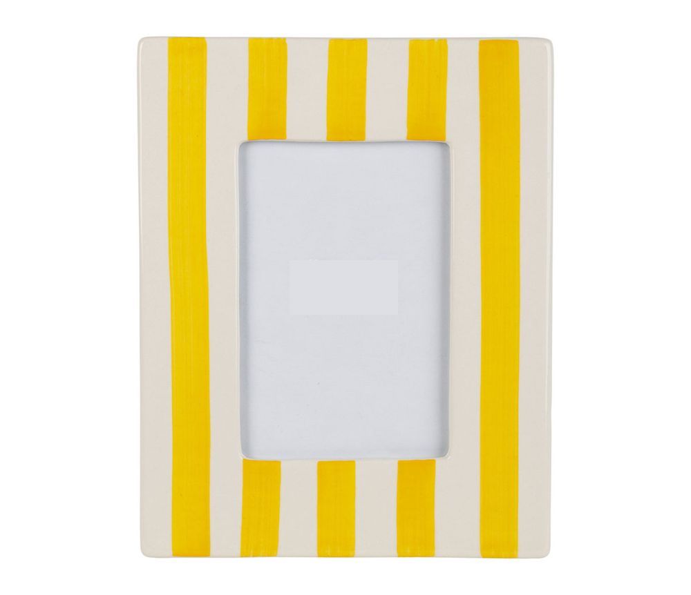 CADRE PHOTO - Rayé jaune