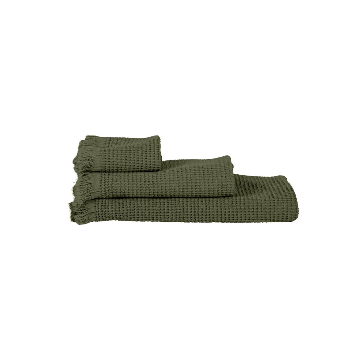 SERVIETTE EN COTON - Jaune/Kaki/Beige