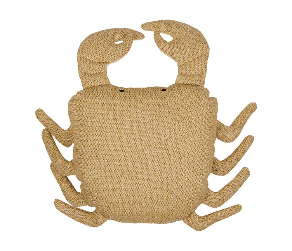 COUSSIN CRABE - Paille/rafia