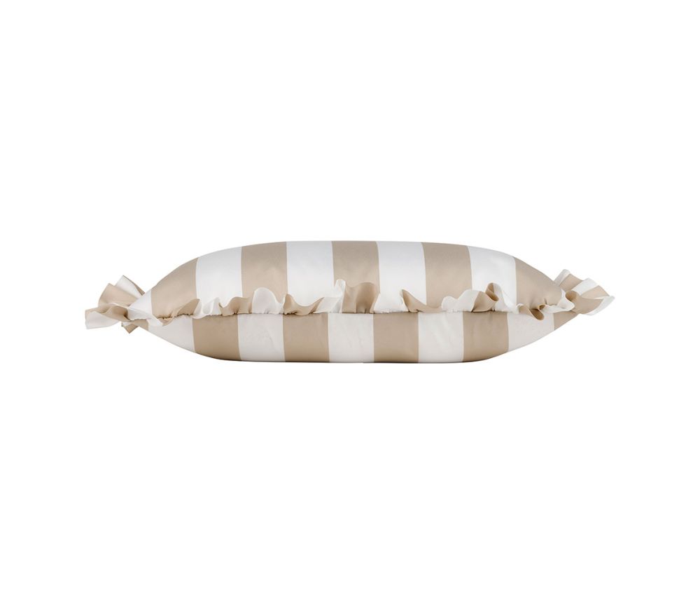 COUSSIN D'EXTERIEUR - Rayé beige
