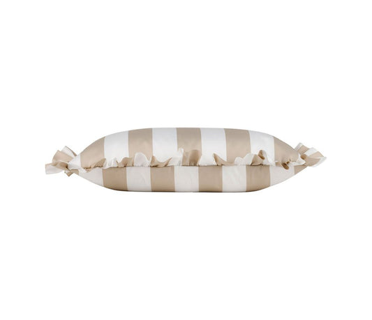 COUSSIN D'EXTERIEUR - Rayé beige