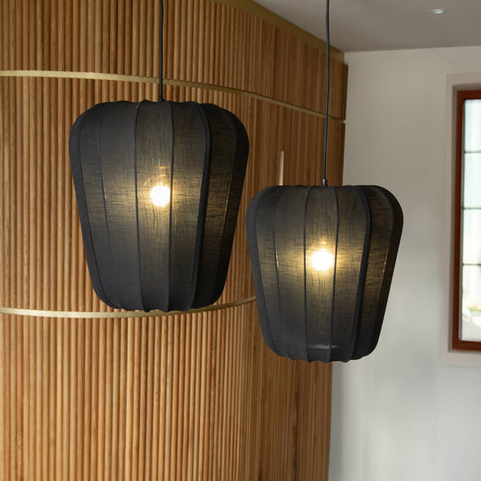 SUSPENSION EN FIL DE COTON NOIR