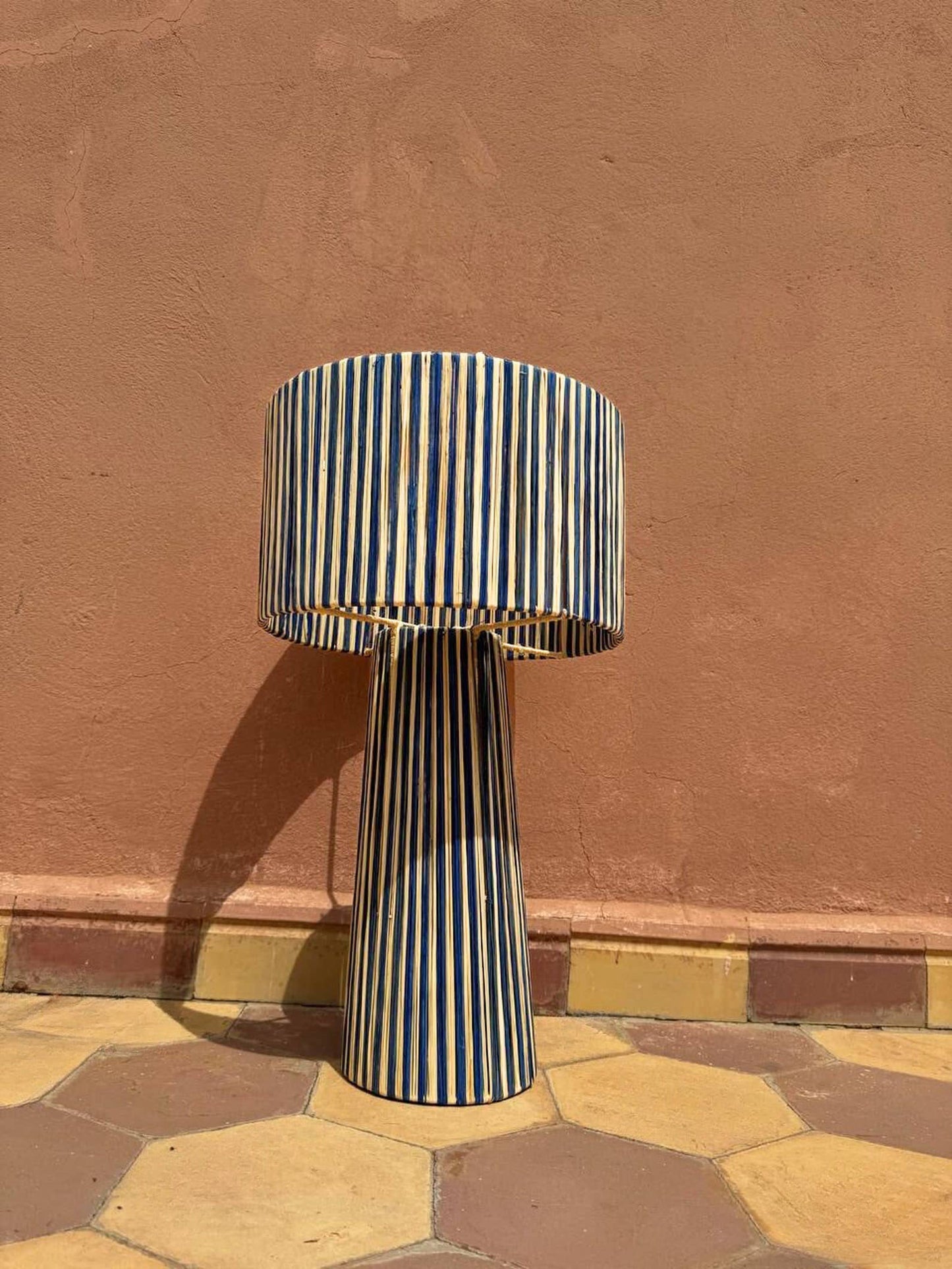 Lampe de table en raphia tissé, lampe naturelle, lampe de table tissée à la main,: 100 cm